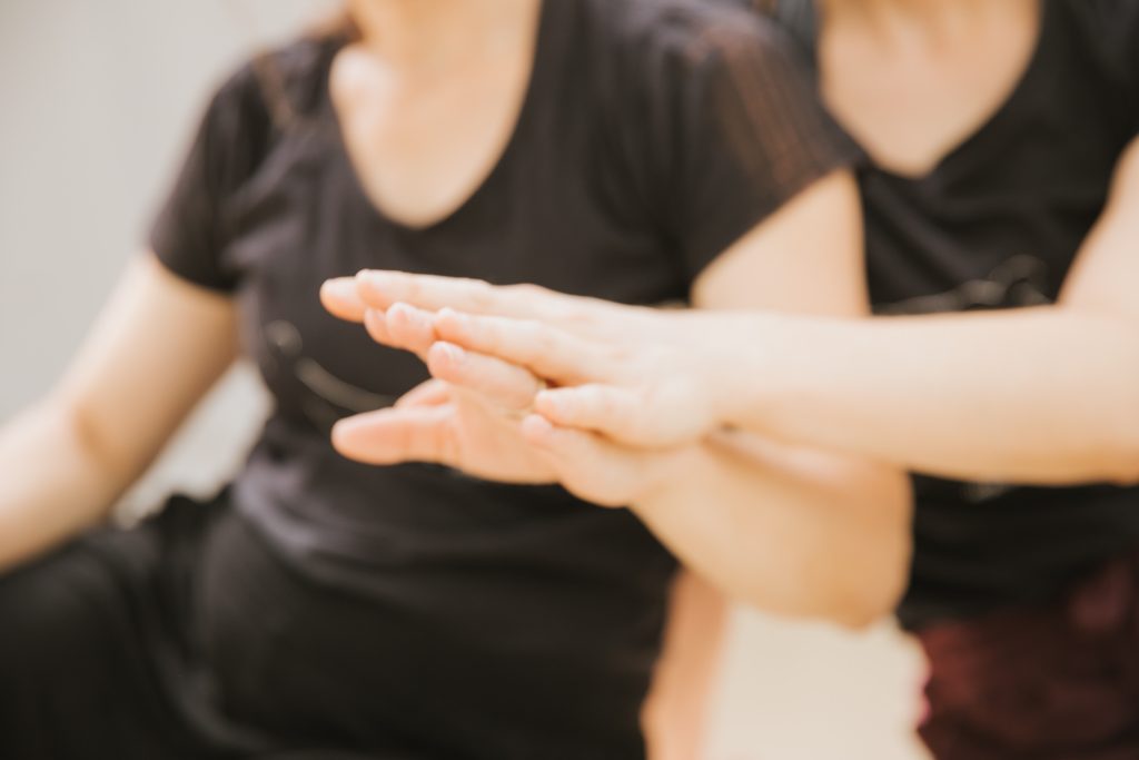 two women dancing learning Creative Somatic Practice